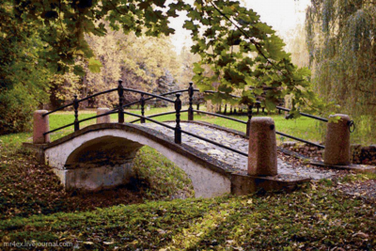 мостик в парке - мост, парк, природа - предпросмотр