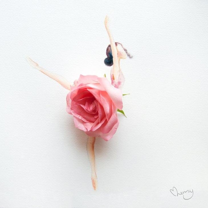 Танцующая роза - балерина - оригинал
