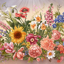 Оригинал схемы вышивки «zátišie,kvety» (№1570534)