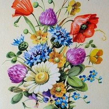 Схема вышивки «poľné  kvety»