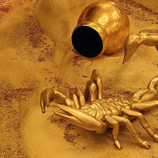 Оригинал схемы вышивки «золотой скорпион» (№1577052)