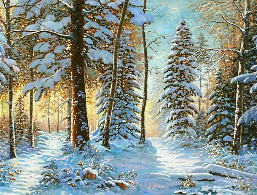 мороз и солнце - снег, лес, зима, пейзаж - оригинал