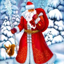 Оригинал схемы вышивки «Дед Мороз» (№1586478)