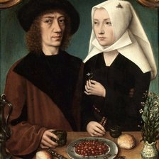 Оригинал схемы вышивки «Автопортрет с женой. 15 век» (№1588609)