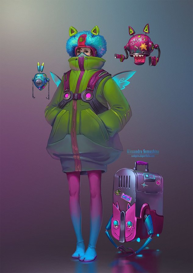 Девочка будущее - девочка, семушина александра, робот - оригинал