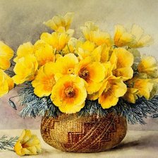 Оригинал схемы вышивки «żółte kwiaty - bukiet» (№1594056)