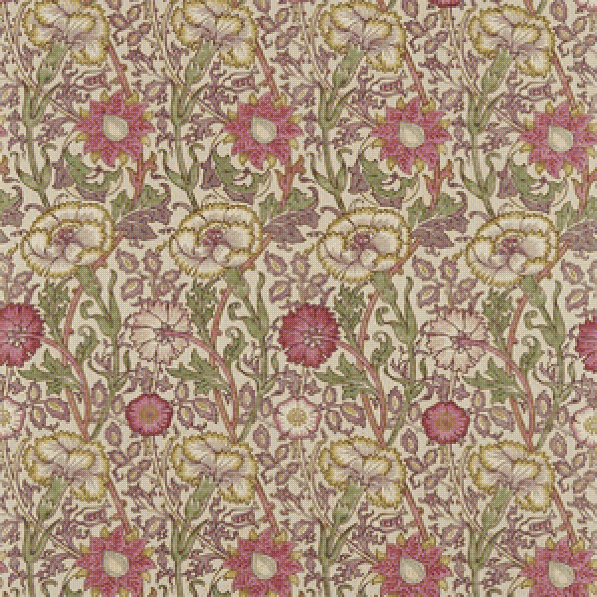 цветы Уильям Моррис - гобелен, уильям моррис, растительный орнамент, цветы, англия - предпросмотр