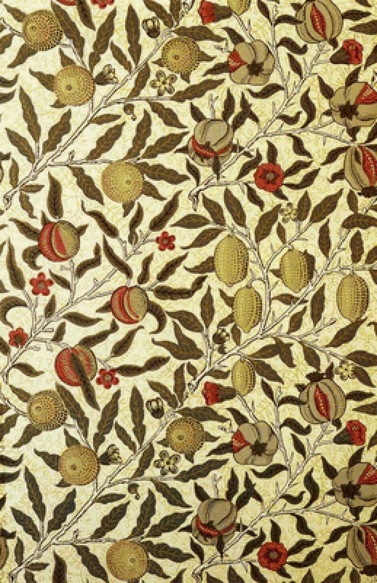 фрукты уильям моррис - англия, растительный орнамент, уильям моррис, фрукты, гобелен - предпросмотр