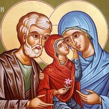 Оригинал схемы вышивки «Пресвятая Богородица и ее св. и праведные родители Иоаким и Анна» (№1606309)