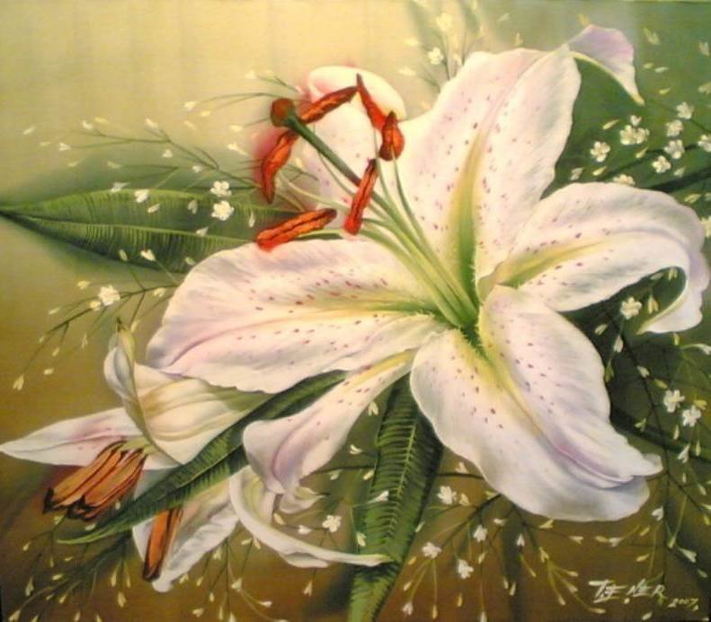 белая лилия - цветок - оригинал