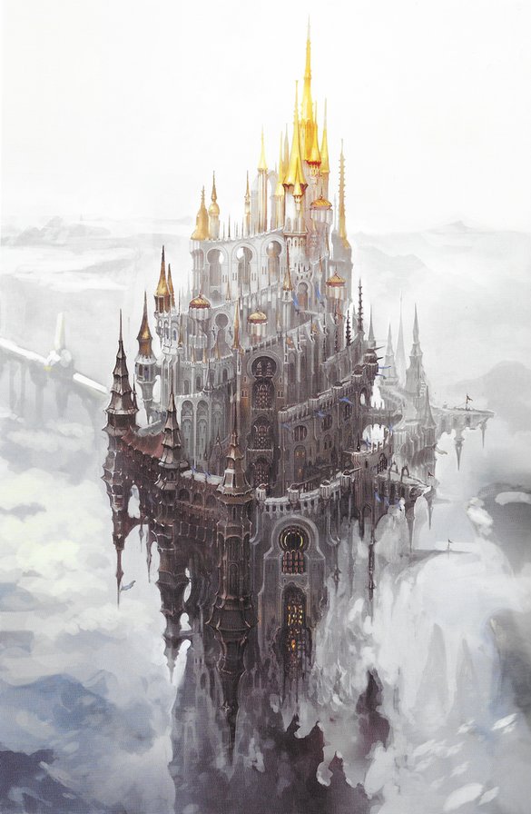 Замок - замок, облака, белый - оригинал