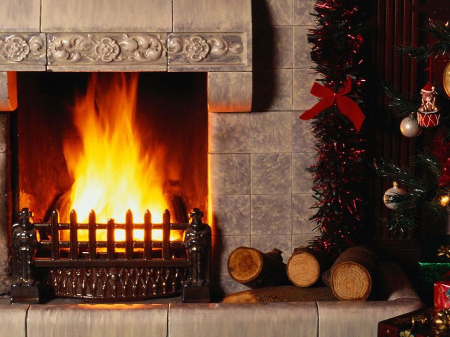Рождество. - дом, новый год, тепло, рождество, елка, уют, камин - оригинал
