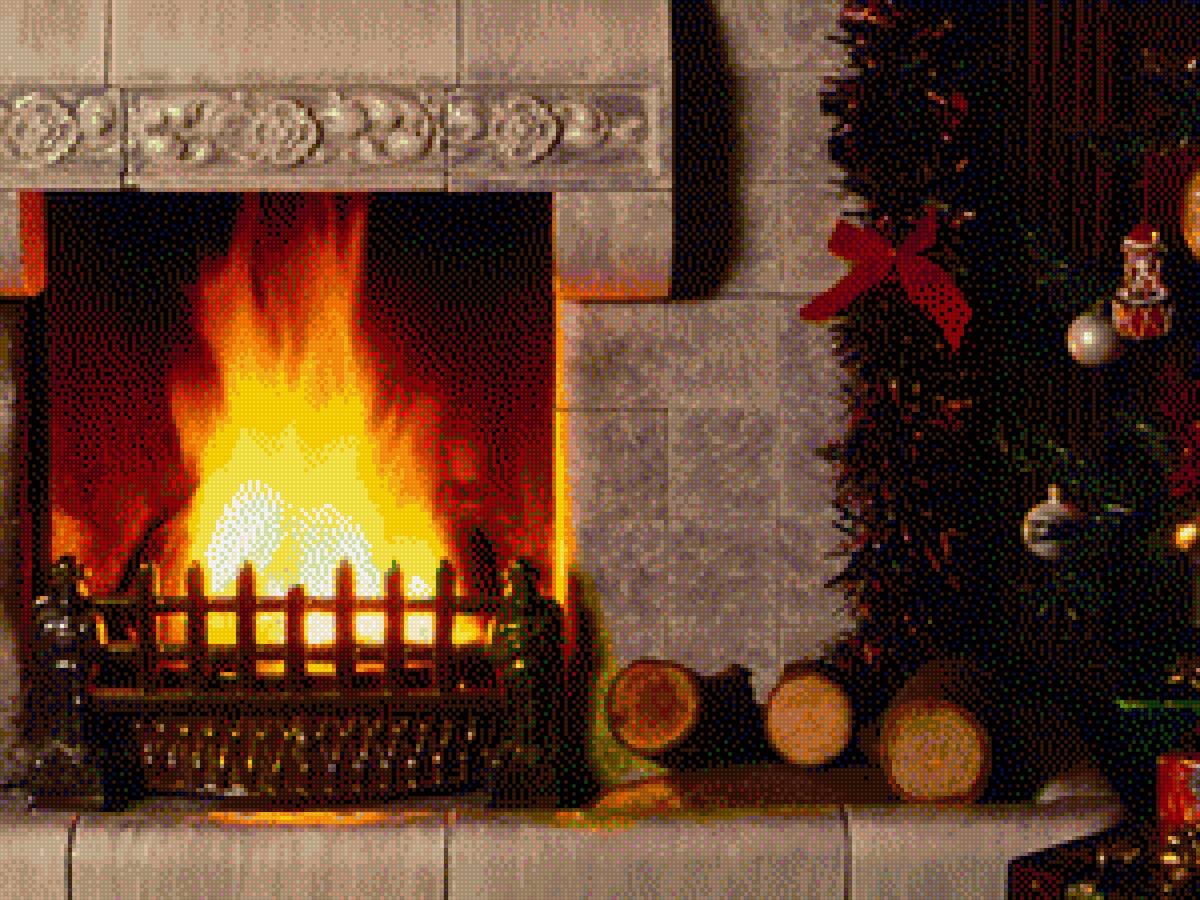 Рождество. - камин, тепло, елка, уют, новый год, рождество, дом - предпросмотр