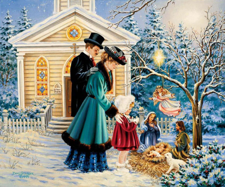 Рождественские истории 8 - семья, снег, новый год, девочка, рождество - оригинал