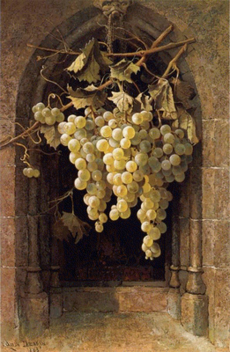 Виноградная гроздь - живопись, ниша, архитектура, виноград - предпросмотр