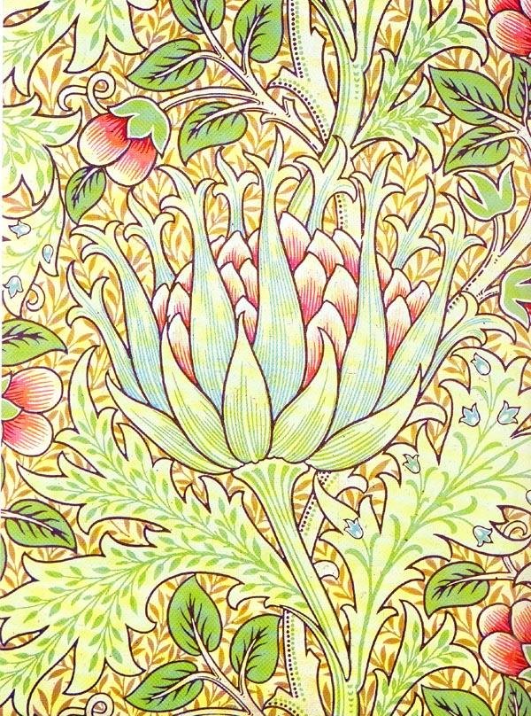 Уильям Моррис репейник 25 цветов - гобелен, англия, уильям моррис, растительный орнамент, цветы - оригинал