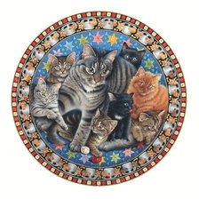 Схема вышивки «Кошка с котятами»
