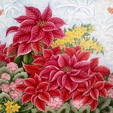Оригинал схемы вышивки «Зимние цветы» (№1621437)