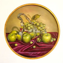 Оригинал схемы вышивки «Яблоки и виноград» (№1623396)
