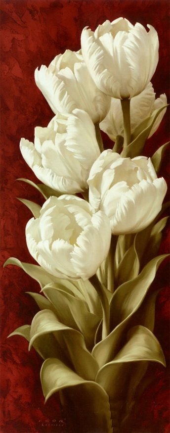 Тюльпаны - белые цветы, светлые, белые, белые тюльпаны, цветы, тюльпаны - оригинал