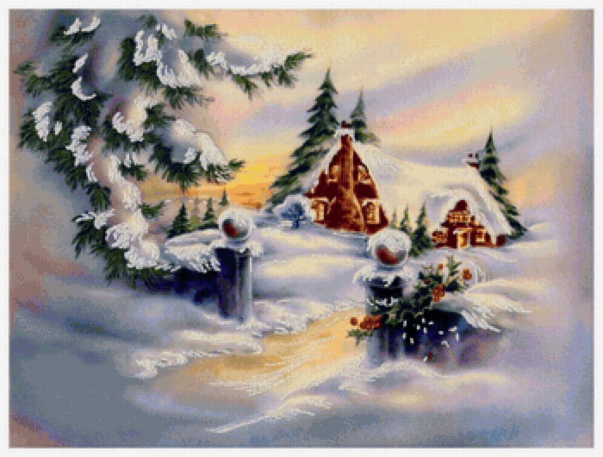 Дом Деда Мороза - дом деда мороза, лес, зима - предпросмотр