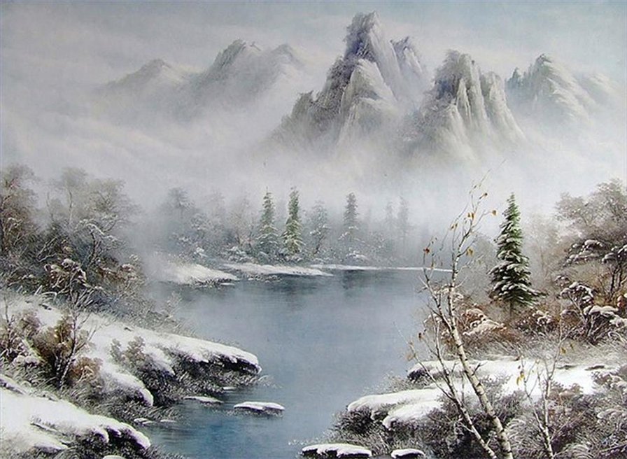 зима в горах - зима, пейзаж, природа - оригинал