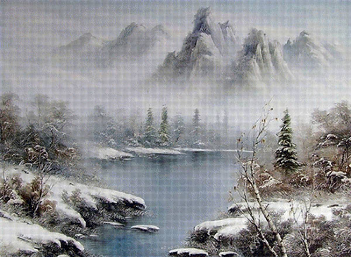 зима в горах - природа, пейзаж, зима - предпросмотр