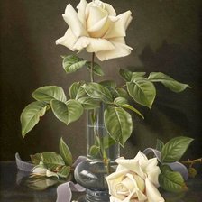 Оригинал схемы вышивки «Белые розы» (№1634794)