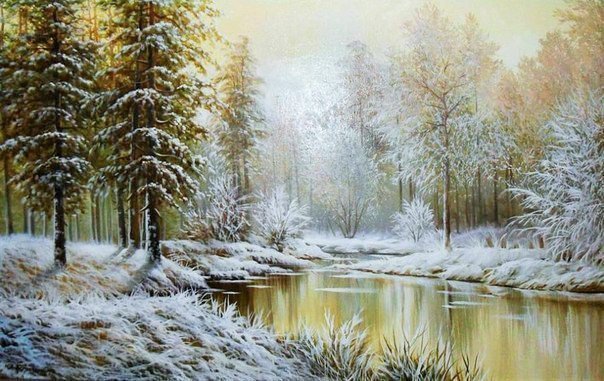 зимний лес - зима, природа, пейзаж - оригинал