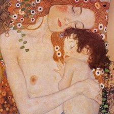 Оригинал схемы вышивки «Mother & Child- Gustave Klimt» (№1642130)