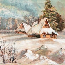 Оригинал схемы вышивки «zima w Tatrach» (№1642367)