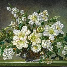 Оригинал схемы вышивки «Белые цветы.» (№1642770)