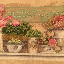 Оригинал схемы вышивки «цветы парижа» (№1646129)