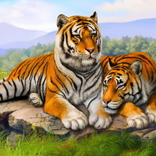 Схема вышивки «para tygrysów»