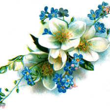 Оригинал схемы вышивки «весенние цветы» (№1653844)