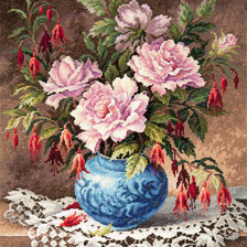 Оригинал схемы вышивки «Розы и фуксии» (№1656050)