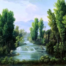Оригинал схемы вышивки «Щедрин С.Ф.- Пейзаж с водопадом (картина)  2» (№1659336)