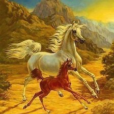 Лошадь и жеребёнок