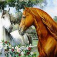 Схема вышивки «лошади в раю»