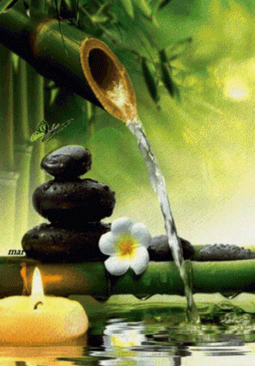 энергия воды - бамбук. камни. цветы - предпросмотр