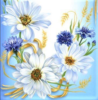 букетик - живопись, цветы - оригинал