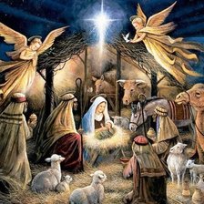 Схема вышивки «рождение Христа»