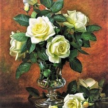 Оригинал схемы вышивки «Букет белых роз» (№1690171)