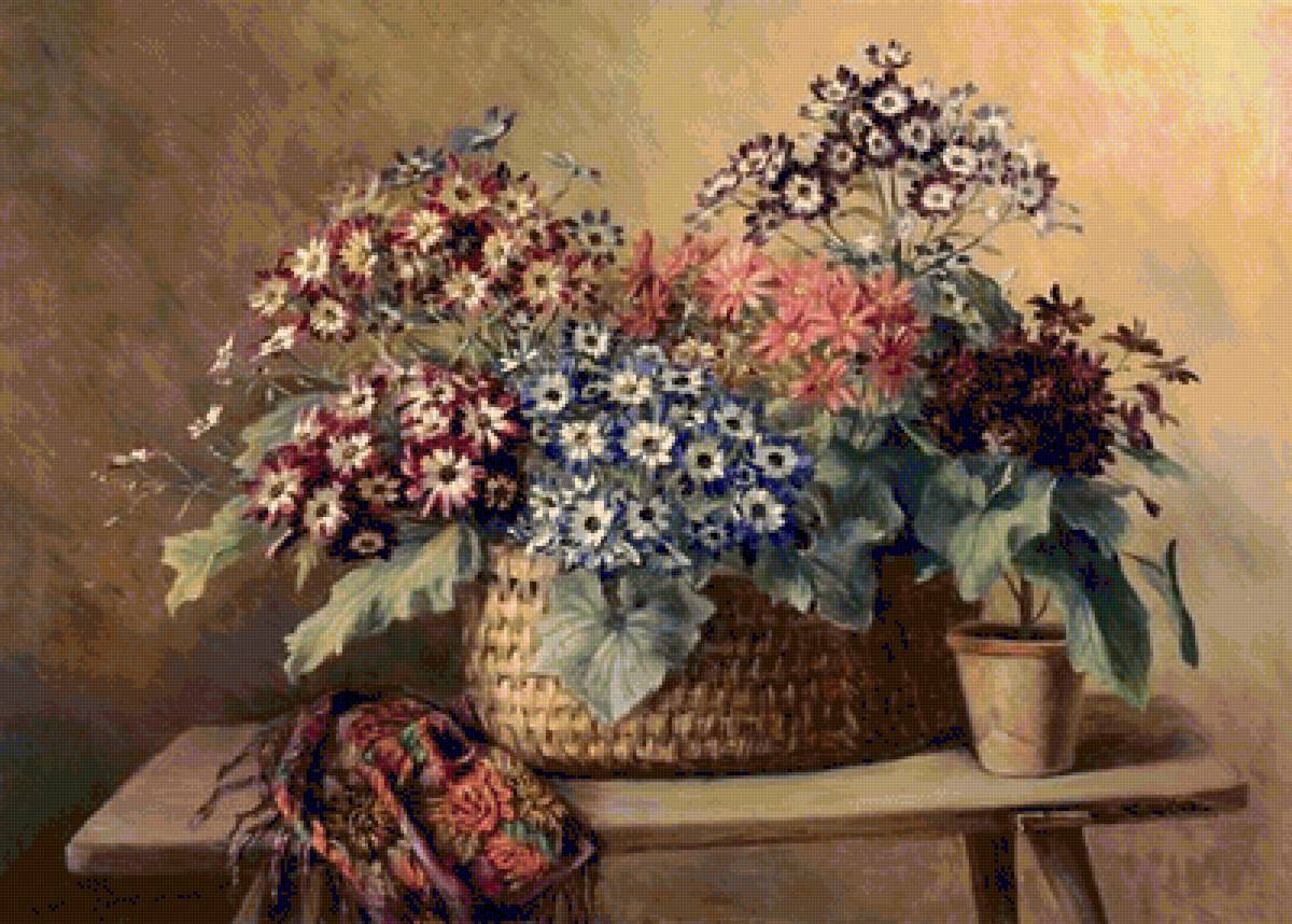 худ. Camilla Göbl-Wahl - цветы, живопись, натюрморт - предпросмотр