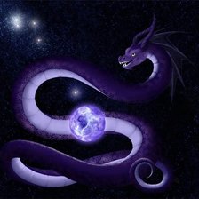 Оригинал схемы вышивки «Дракон фиолетовый» (№1693569)