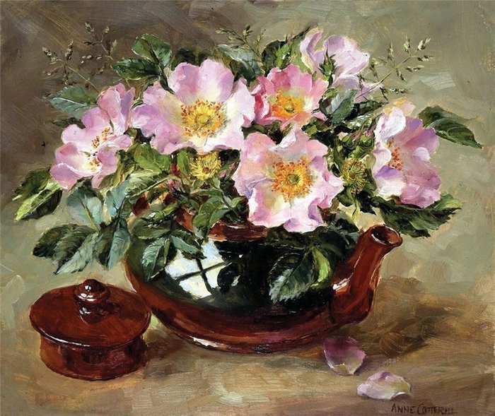 Натюрморты Anne Cotterill - цветы, натюрморт - оригинал