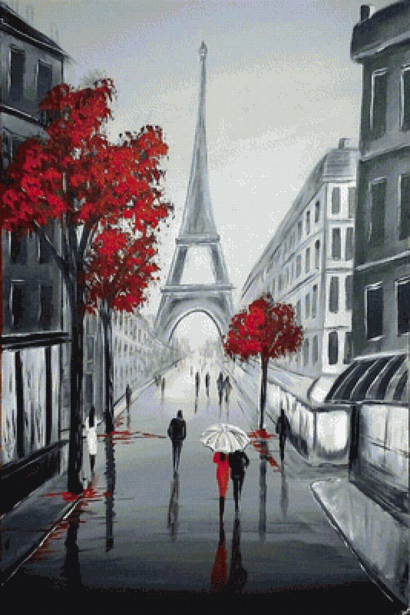 Париж под зонтом - париж дождь девушка любовь зонт - предпросмотр