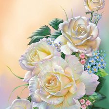 Оригинал схемы вышивки «белые розы» (№1704936)