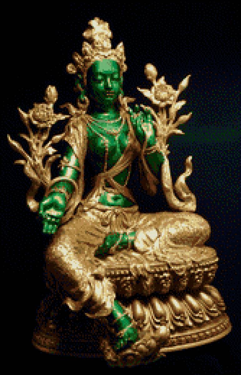 Зеленая тара - зеленая тара богиня - предпросмотр