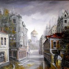 Оригинал схемы вышивки «улицы старой Москвы» (№1708856)